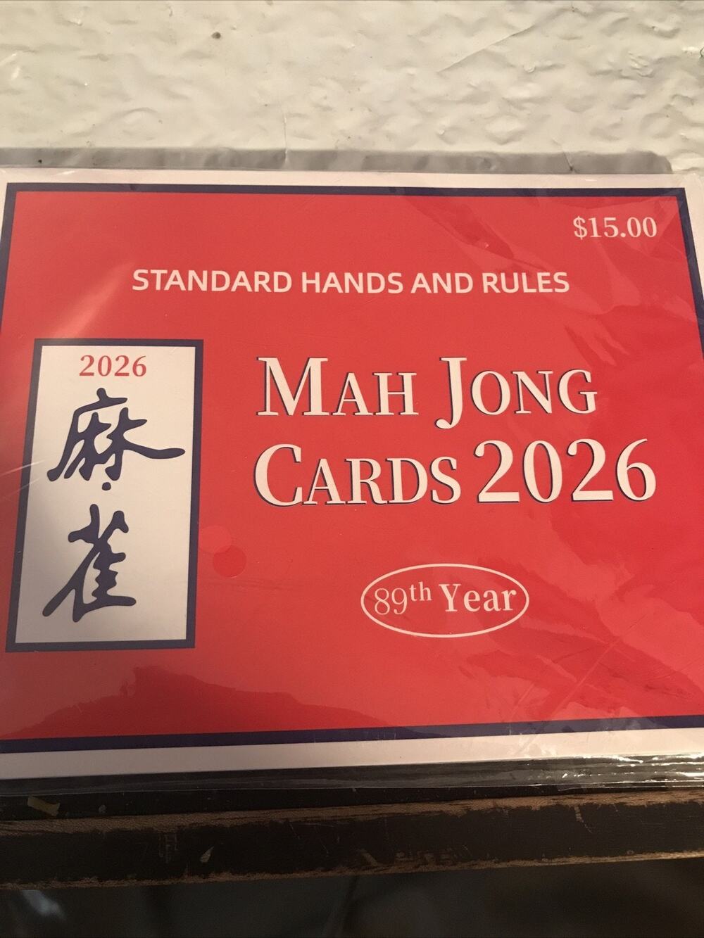 Standard Hands & Rules Mah Jong Cards 2026 (89th Year) Playing Cards